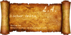 Locher Anita névjegykártya