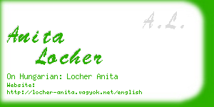 anita locher business card